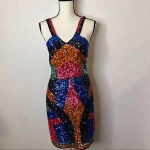 Maya Women’s Petite Sequin Dress size M
